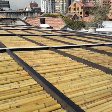 Cubierta de guadua sobre estructura metálica